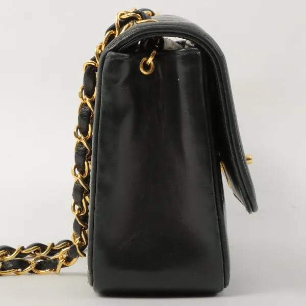 Chanel Around 2000 Made Mademoiselle Stitch Turn-Lock Chain Bag Black