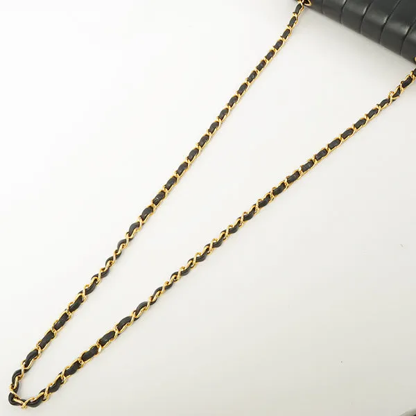 Chanel Around 2000 Made Mademoiselle Stitch Turn-Lock Chain Bag Black