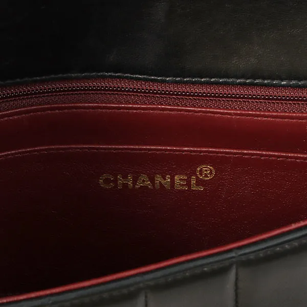 Chanel Around 2000 Made Mademoiselle Stitch Turn-Lock Chain Bag Black