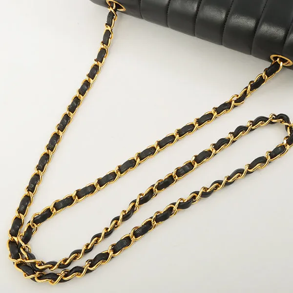 Chanel Around 2000 Made Mademoiselle Stitch Turn-Lock Chain Bag Black