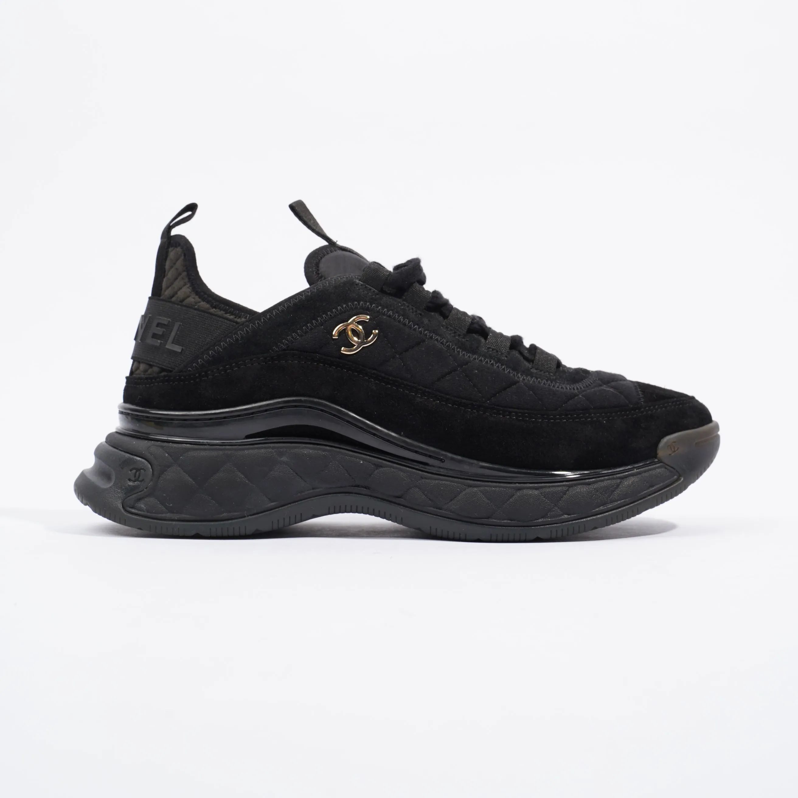Chanel CC Logo Sneaker Black Canvas EU 39 UK 6