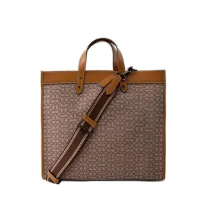Coach Field Logo Jacquard Top Handle Bag