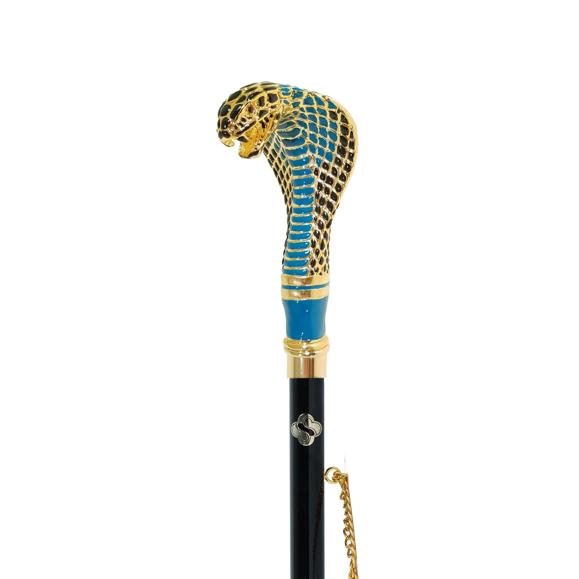 Cobra Craftsmanship: 24K Gold-Plated Shoehorn with Hand-Painted Cobra Handle