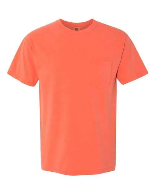 Comfort Colors Garment-Dyed Heavyweight Pocket T-Shirt 6030 Bright Salmon