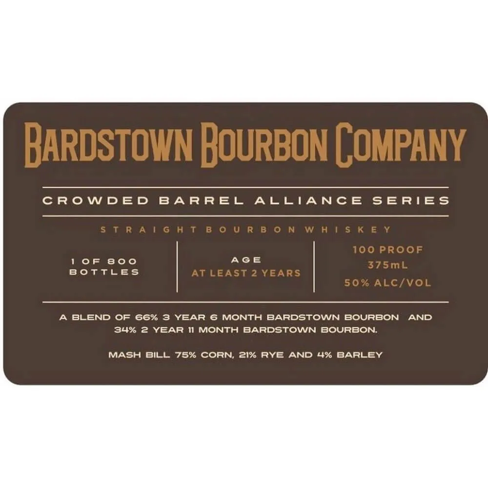 Crowded Barrel Alliance Series Bardstown Bourbon Company Bourbon