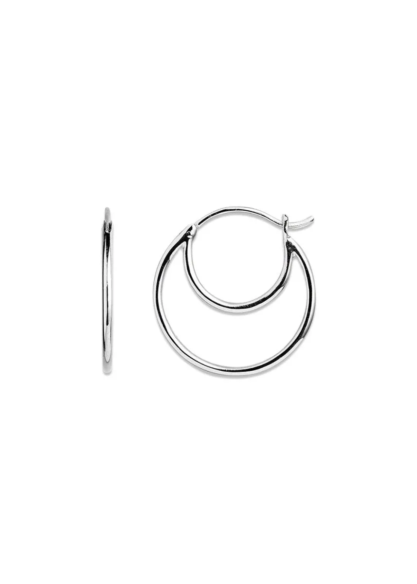 Double creol earring - Sølv