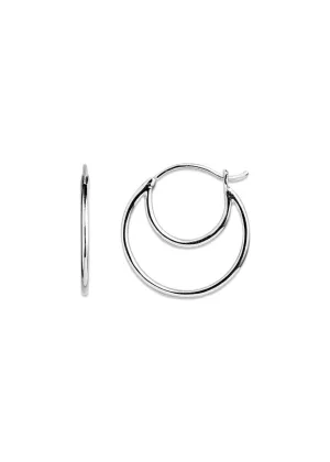 Double creol earring - Sølv