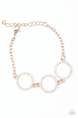 Dress The Part - Rose Gold Bracelet - Paparazzi Accessories
