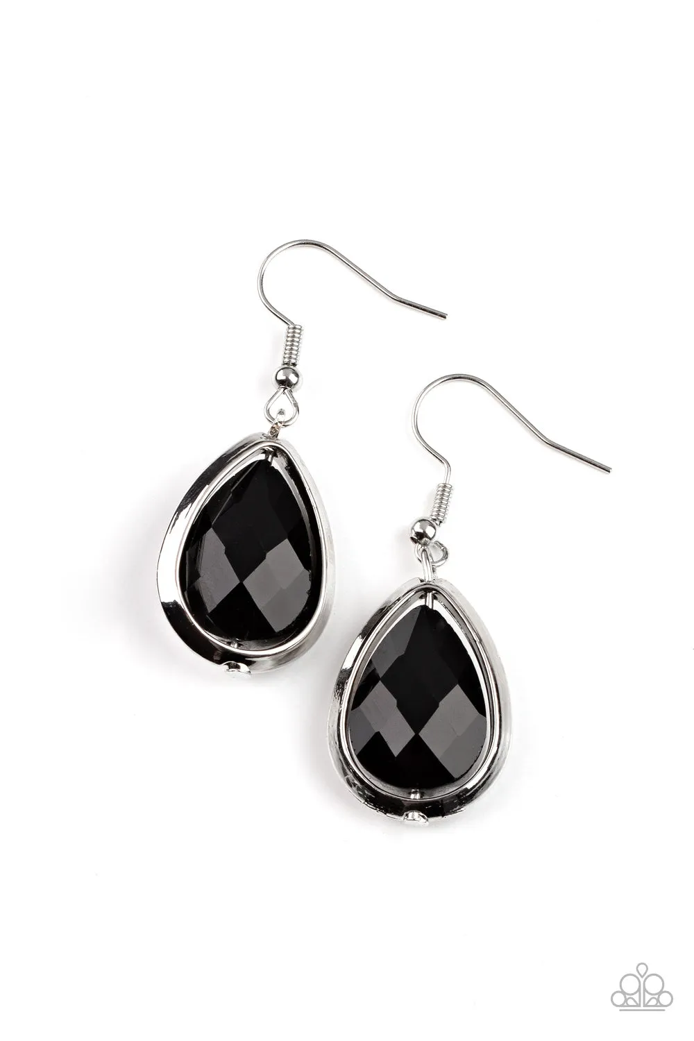 Drop-Dead Duchess - Black Earrings - Paparazzi Accessories