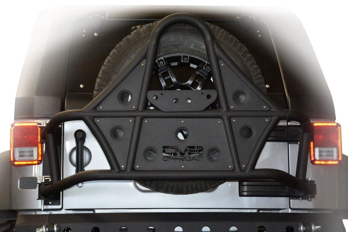 DV8 Off Road Tire Carrier Jeep Wrangler JK (2007-2018) Body Mount / with Bearing