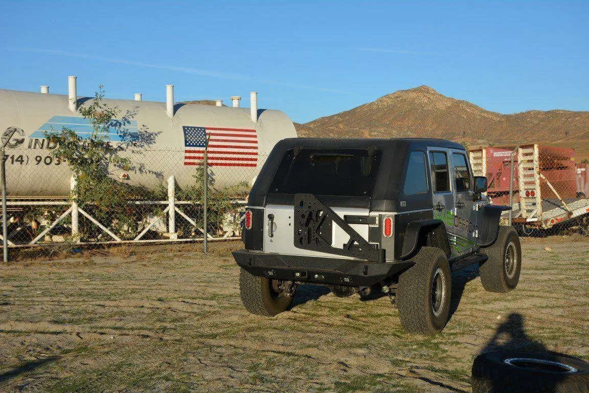 DV8 Off Road Tire Carrier Jeep Wrangler JK (2007-2018) Body Mount / with Bearing