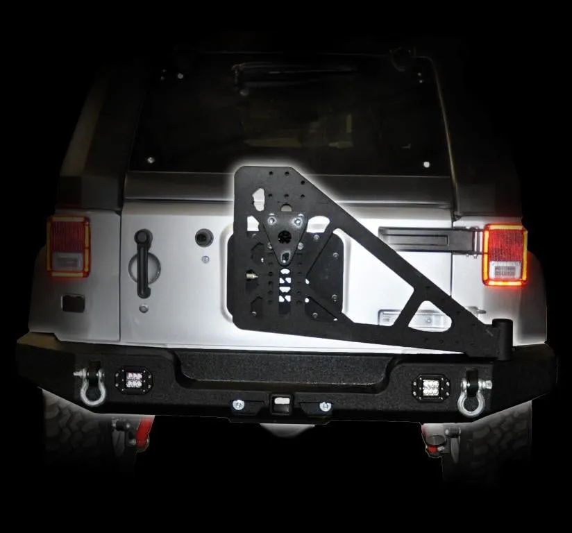 DV8 Off Road Tire Carrier Jeep Wrangler JK (2007-2018) Body Mount / with Bearing