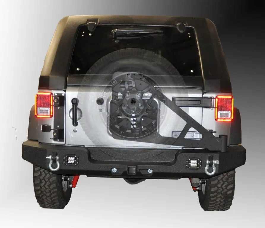 DV8 Off Road Tire Carrier Jeep Wrangler JK (2007-2018) Body Mount / with Bearing