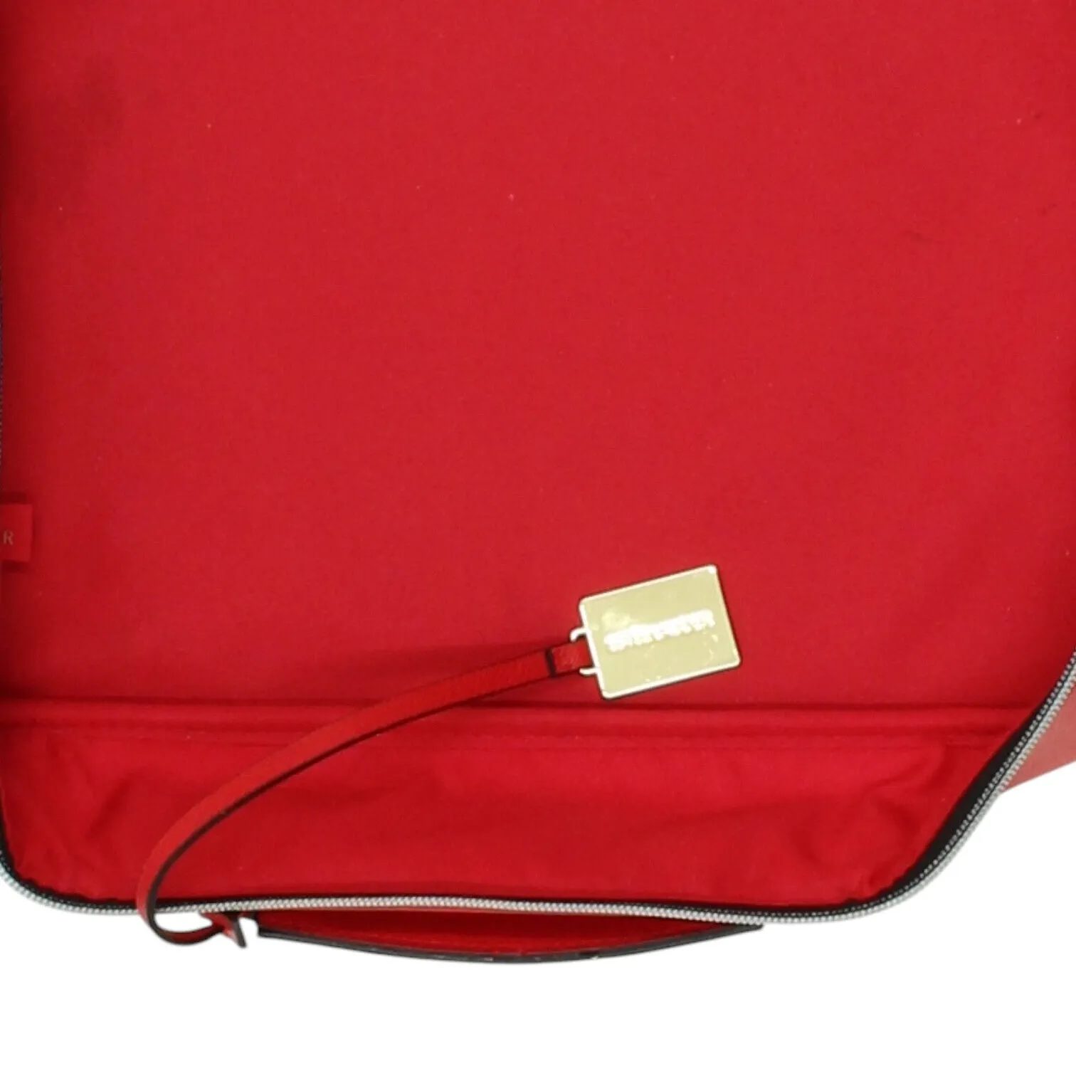 Estee Lauder Womens Red Travel Cosmetic Make Up Bag | High End Designer Bag VTG