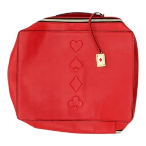 Estee Lauder Womens Red Travel Cosmetic Make Up Bag | High End Designer Bag VTG
