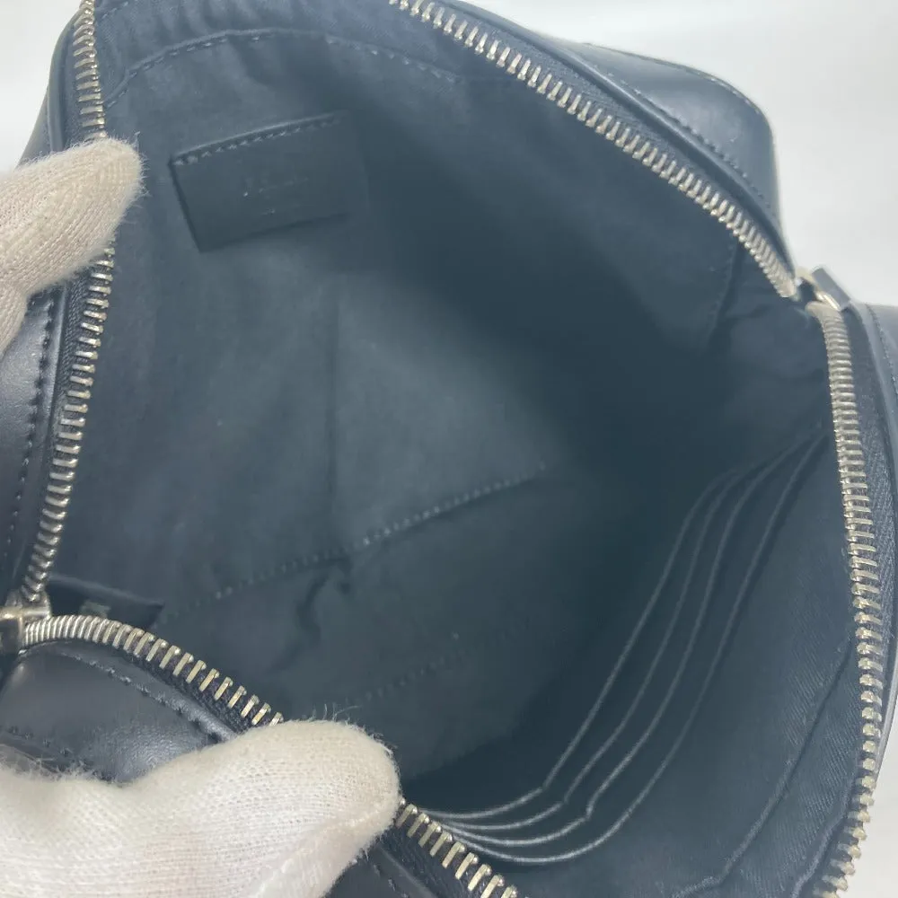 FENDI Clutch bag 7M0286 Leather / PVC black business bag Zucca logo