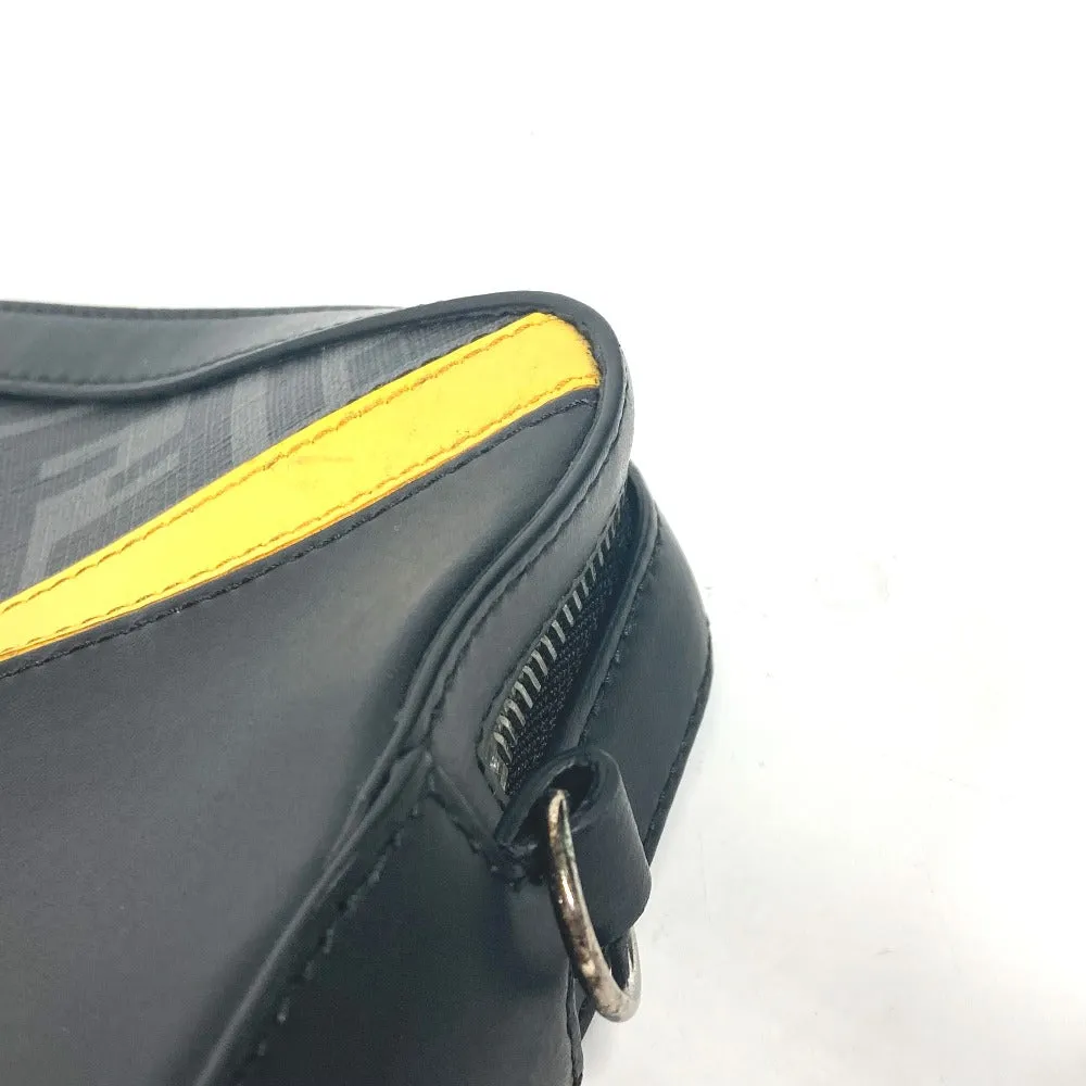 FENDI Clutch bag 7M0286 Leather / PVC black business bag Zucca logo