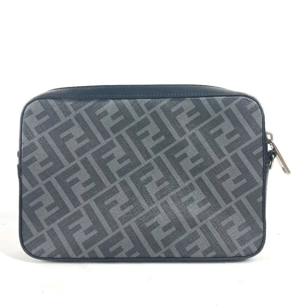 FENDI Clutch bag 7M0286 Leather / PVC black business bag Zucca logo