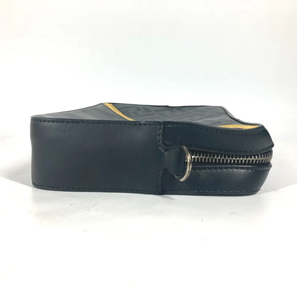 FENDI Clutch bag 7M0286 Leather / PVC black business bag Zucca logo