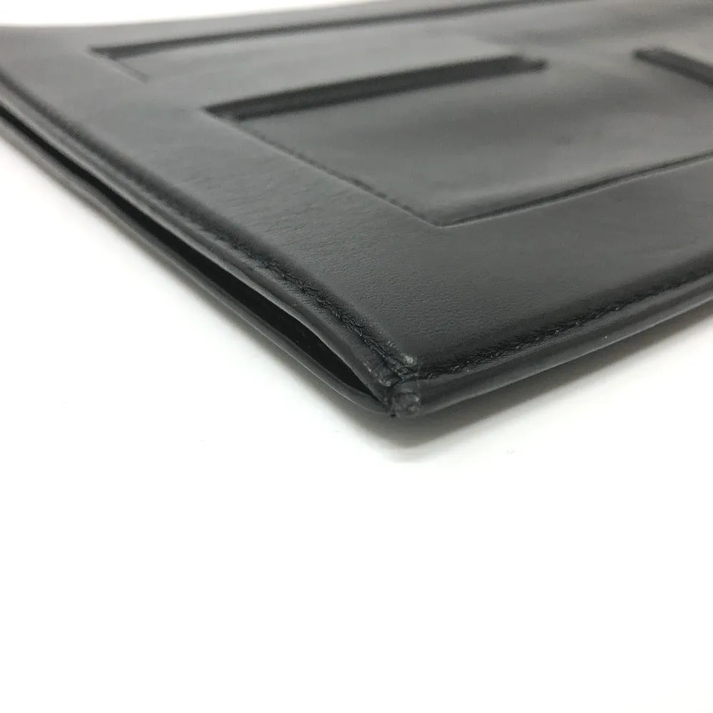 FENDI Clutch bag 7N0113 leather black logo Mini bag unisex(Unisex) Used