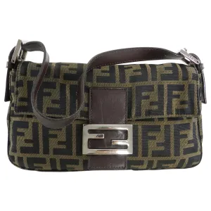 Fendi FF Zucca Logo Small Baguette Bag