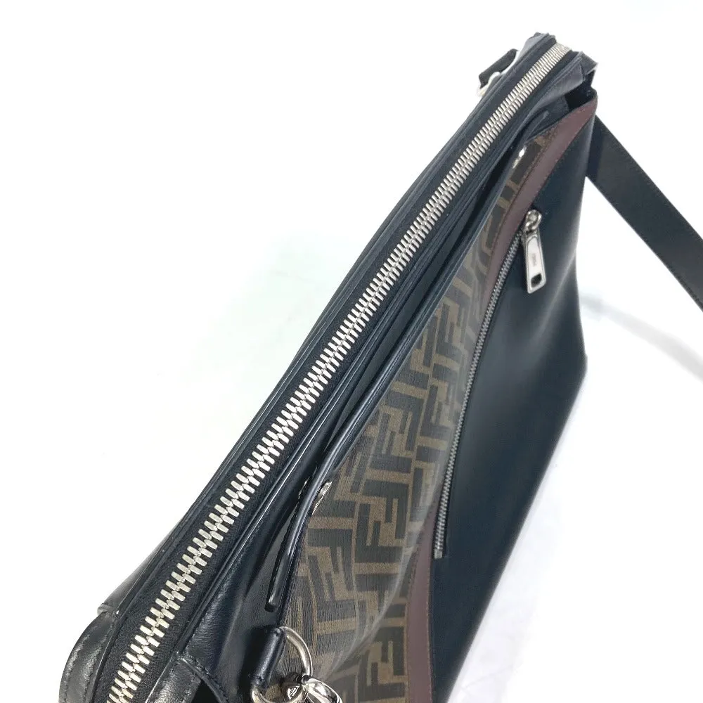 FENDI Handbag 8BH253 PVC Brown Zucca Briefcase mens Used