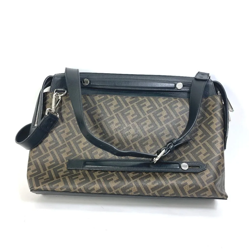 FENDI Handbag 8BH253 PVC Brown Zucca Briefcase mens Used