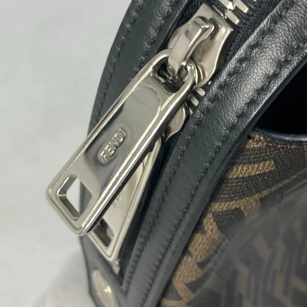 FENDI Handbag 8BH253 PVC Brown Zucca Briefcase mens Used