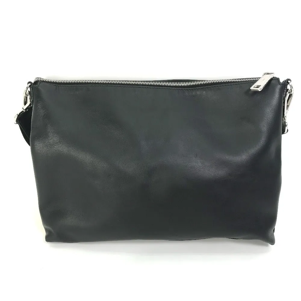 FENDI Shoulder Bag 7VA470 leather black crossbody clutch bag Monster Bugs mens Used