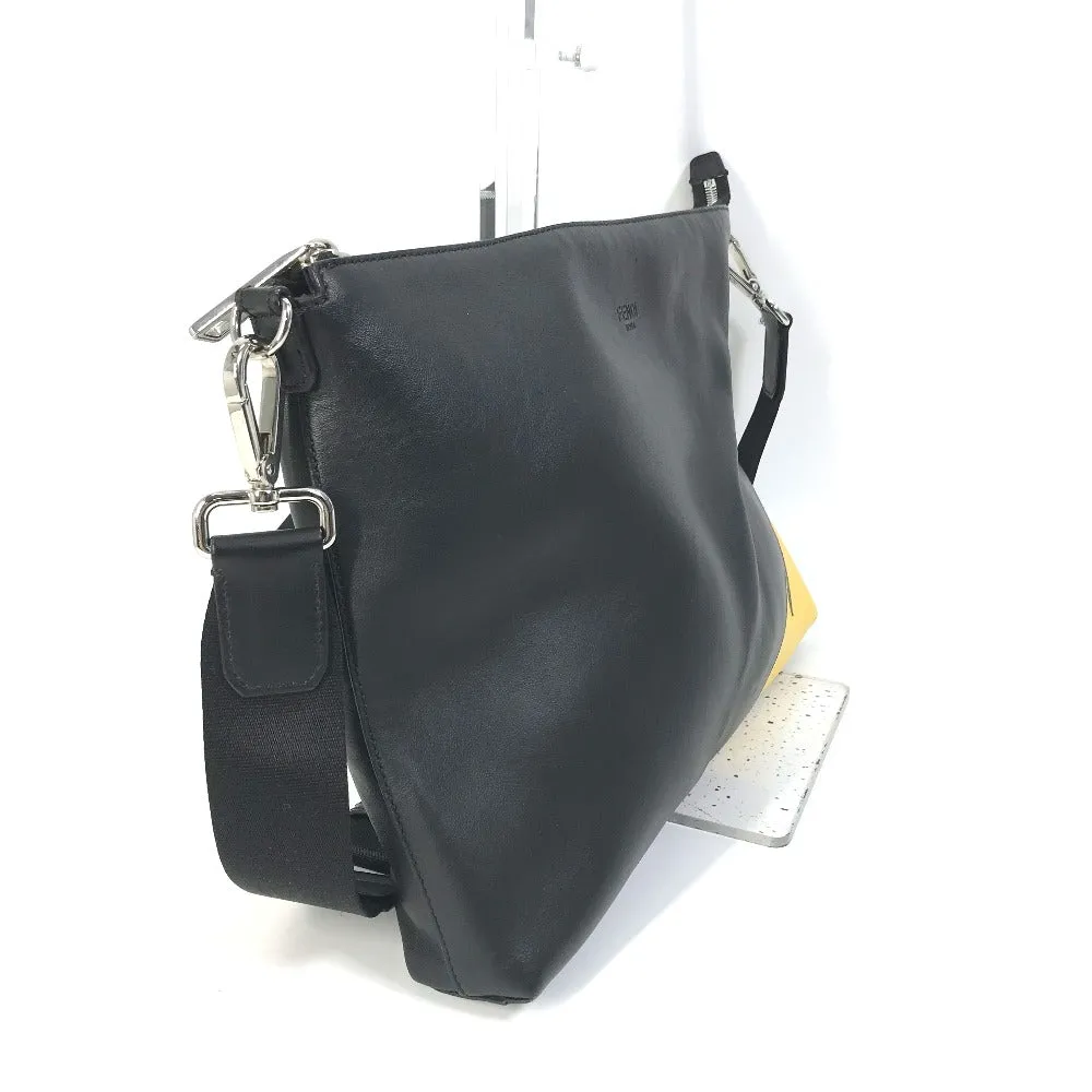 FENDI Shoulder Bag 7VA470 leather black crossbody clutch bag Monster Bugs mens Used