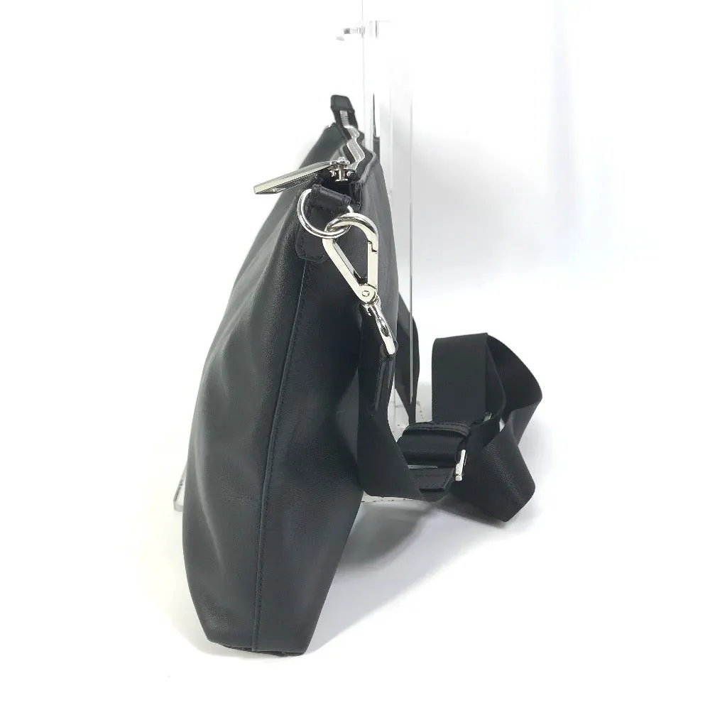 FENDI Shoulder Bag 7VA470 leather black crossbody clutch bag Monster Bugs mens Used