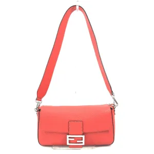 FENDI Shoulder Bag leather Red Mamma Bucket Celeria Women Used