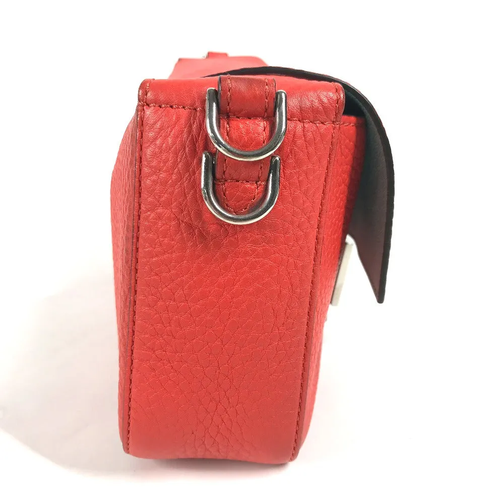 FENDI Shoulder Bag leather Red Mamma Bucket Celeria Women Used