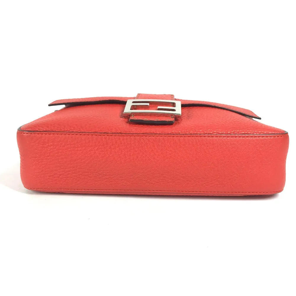 FENDI Shoulder Bag leather Red Mamma Bucket Celeria Women Used