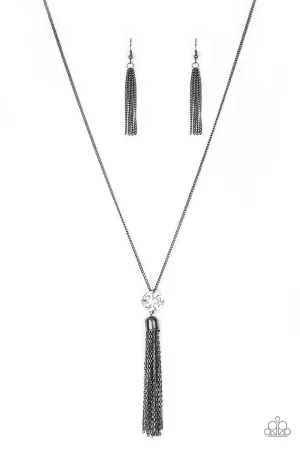 Five-Alarm FIREWORK - Black Necklace - Paparazzi Accessories
