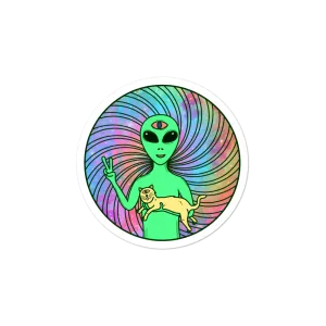 Friendly Alien Sticker