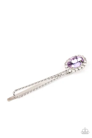 Gala Glitz - Purple Hair Clip - Paparazzi Accessories