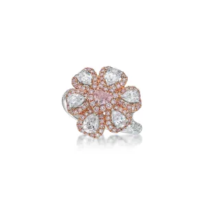 GIA Certified 0.28CT Fancy Intense Pink Diamond Ring