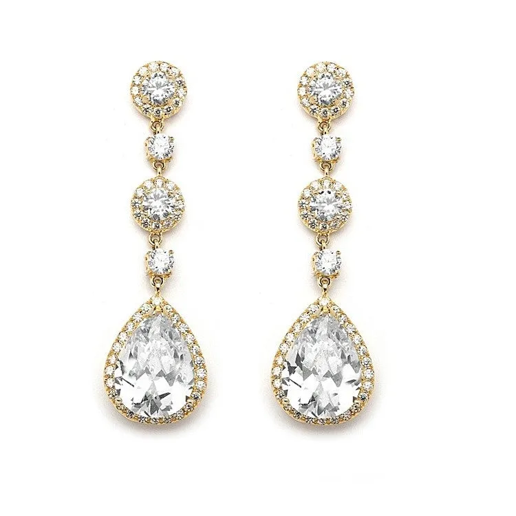 Gina Crystal Drop Earrings Available in 3 Colours