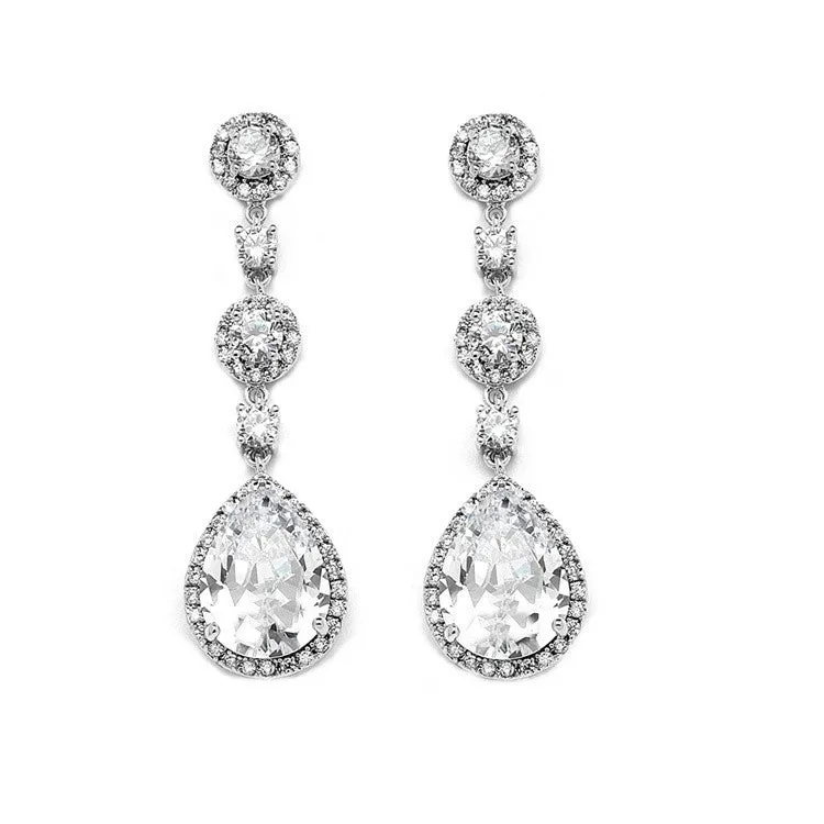 Gina Crystal Drop Earrings Available in 3 Colours