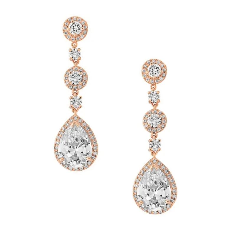 Gina Crystal Drop Earrings Available in 3 Colours