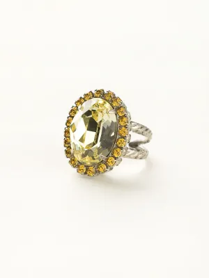 Glamorous Oval-Cut Cocktail Ring - RBT68ASLMD