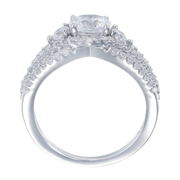 Glamorous Split Band Pave Ring