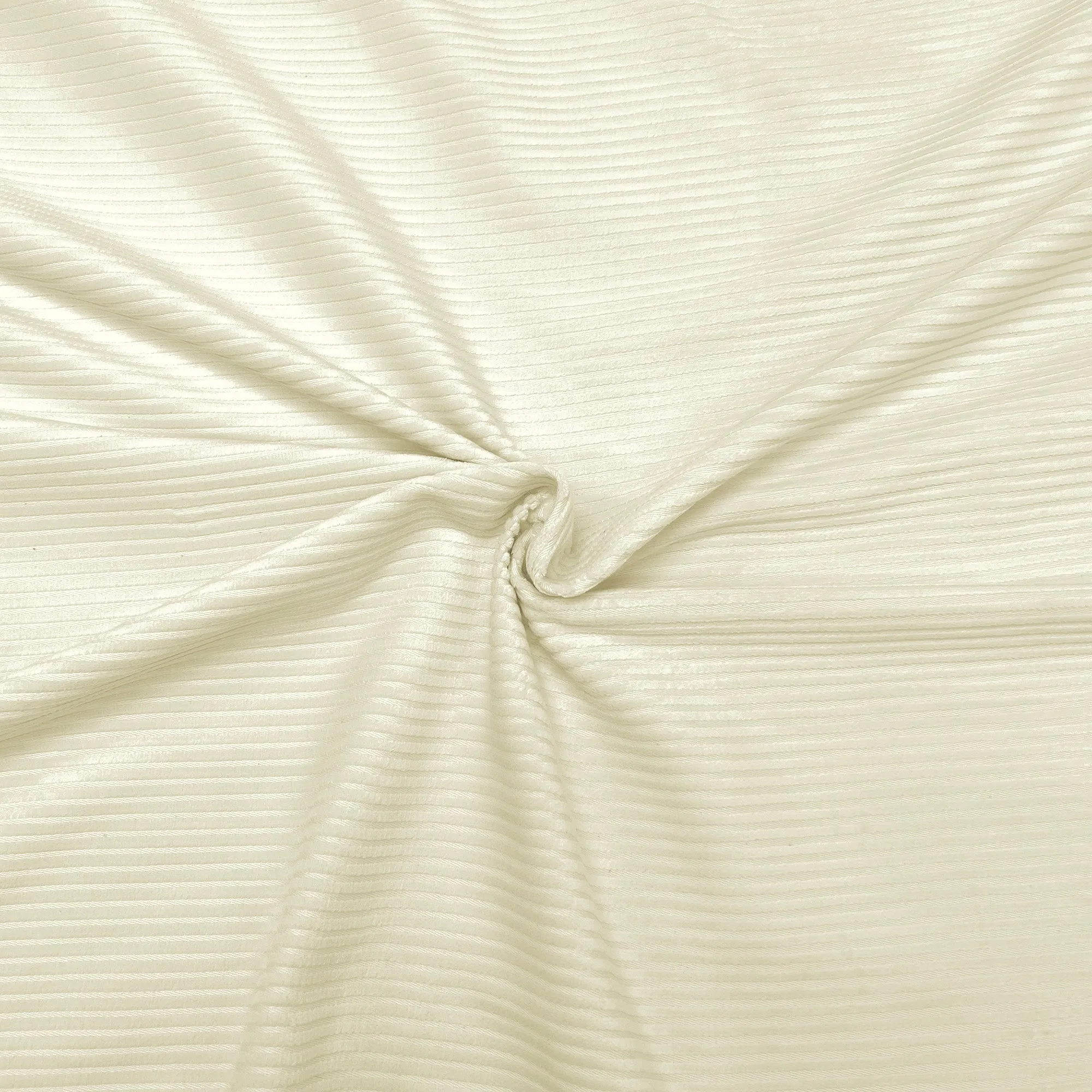 Glamorous White Striped Velvet Upholstery Fabric 54"