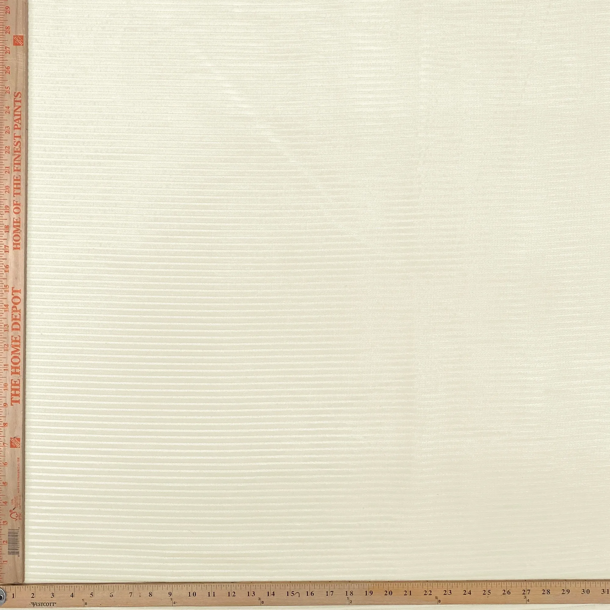 Glamorous White Striped Velvet Upholstery Fabric 54"