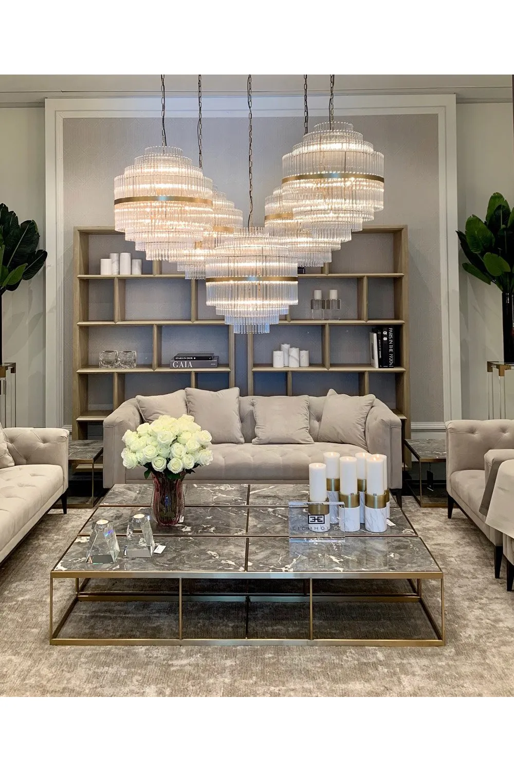 Glass Layered Chandelier | Eichholtz East