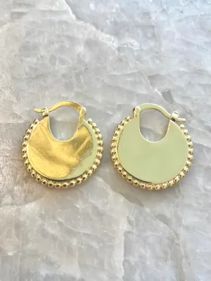 Gold Filled Disc Hoop