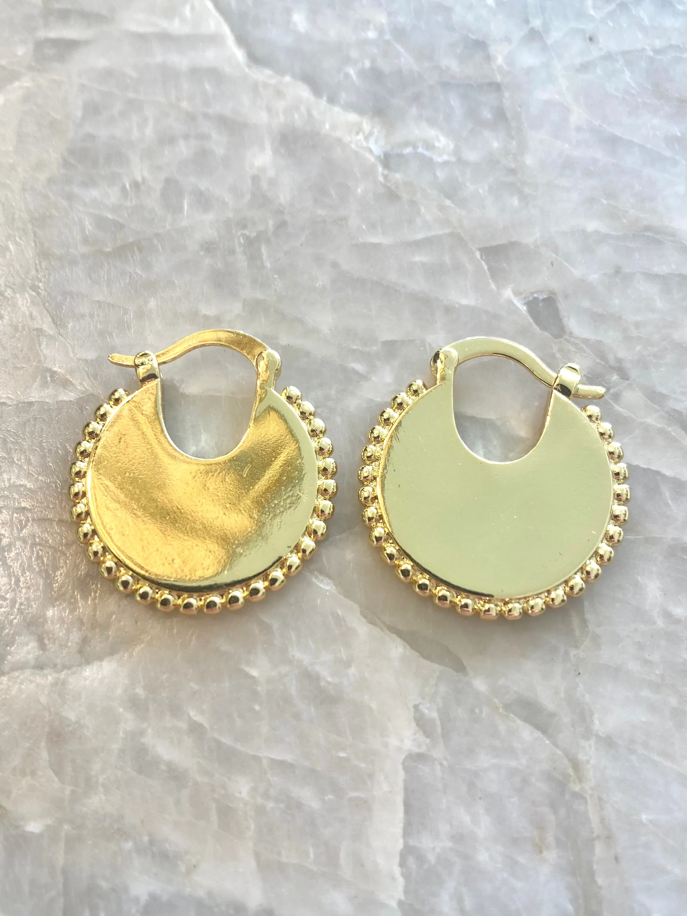 Gold Filled Disc Hoop