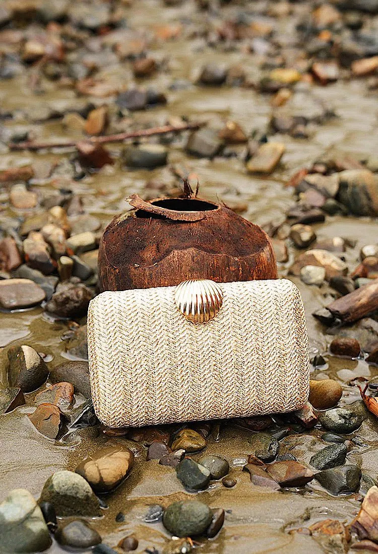 Golden Shell Beach Bag