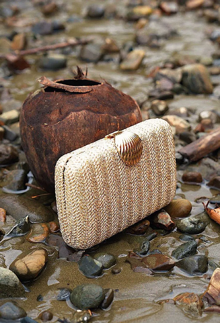 Golden Shell Beach Bag